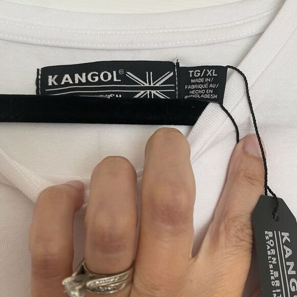 Kangol White T-Shirt With Pink Logo Unisex Size XL NWT - Picture 6 of 7